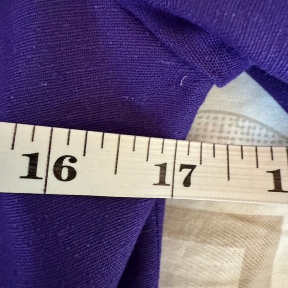 1980s Vintage 100% Silk Royal Purple Silk Skirt Suit Set - Picture 14 of 16